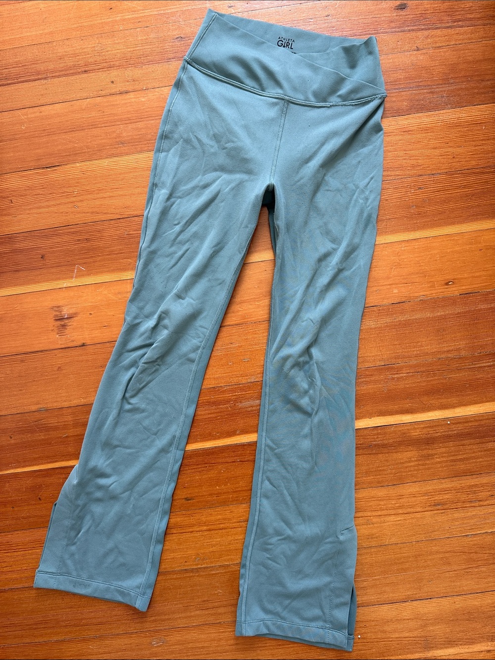 Athleta Girls Transcend Crossover Flared Leggings in Sage